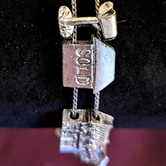 Vintage BG Slide Charm Realtor Bracelet 7 1/2" - Picture 1 of 9